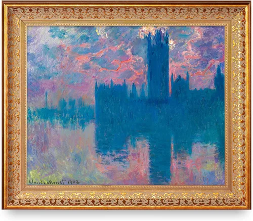 Vista 105 de A&T ARTWORK Antibes Seen from The Salis Gardens de Claude Monet Las Obras de Arte Clásico Mundial Reproducciones, Impresiones de Arte en Lienzo