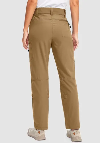Vista 4 de G Gradual Womens Hiking Pants with Zipper Pockets Convertible Lightweight Quick Dry Stretch Cargo Camping Pants
