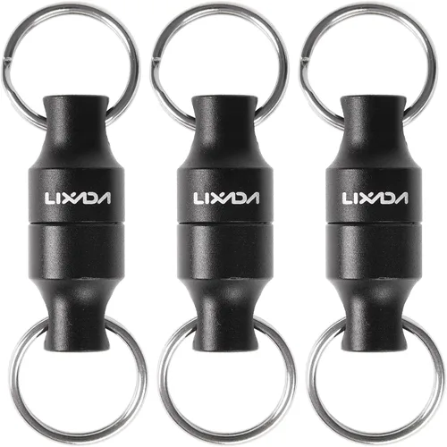 Vista 16 de LIXADA Soporte de liberación de red magnética para pesca Zinger Retractores de red de pesca con mosca, clip magnético, conector de red de aterrizaje