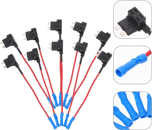 Vista 6 de 10pcs Fuse Tap Adapter Kit 16 Gauge Wire 32v 10a