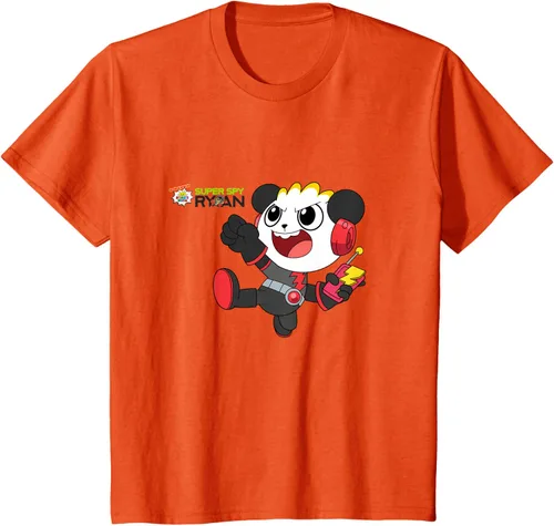 Vista 31 de Ryan's World Super Spy Combo Panda Camiseta, gris, S Asfalto