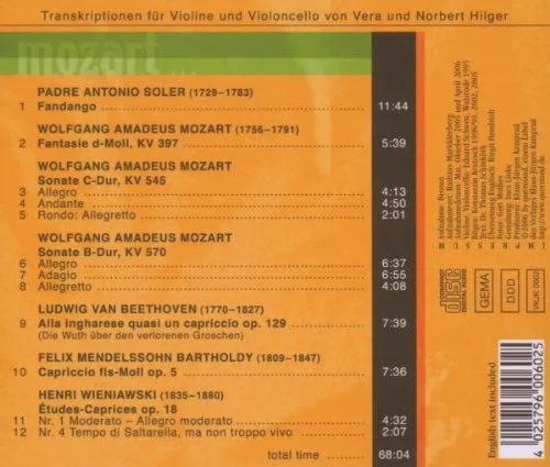 Vista 2 de Transcriptions for Vioin & Cello