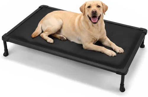 Vista 10 de Veehoo Chew Proof Elevated Dog Bed, Padded Indestructible Raised Dog Cot
