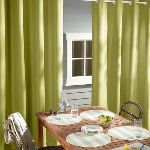 Vista 239 de TOWN & COUNTRY BASICS Cabana Cortinas Sólidas de Peso Pesado para Interiores y Exteriores, Opacidad de Filtrado de Luz con Parte Superior de Ojales