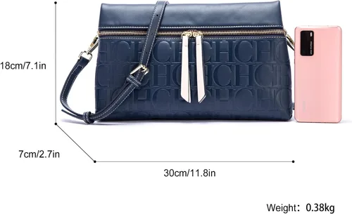 Vista 5 de MWTS CHCH Bolso bandolera con estampado de letras para mujer