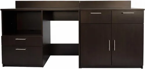 Vista 8 de BREAKtime Gabinete de estación de café con mini nevera y espacio para microondas, cocina comercial para sala de descanso, totalmente montado, 48