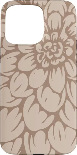 Vista 28 de iPhone 16 Cute Brown and Tan (Beige) Designer Flower Petals Case