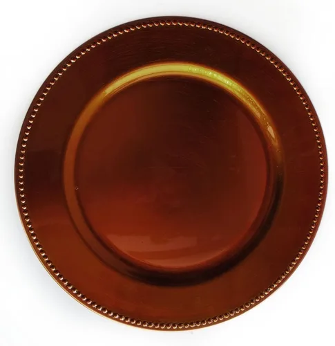 Vista 7 de ChargeIt by Jay Charge It by Jay Plato Cargador con Cuentas de 13" Plato de Servicio Decorativo de Melamina para el Hogar, Comedor Profesional