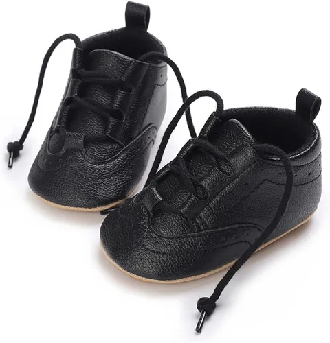 Vista 3 de LAFEGEN Mocasines clásicos de piel sintética para bebés, niños y niñas, suela suave, zapatos de vestir Oxford, zapatos de vestir planos