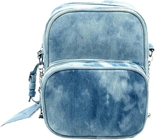 Vista 3 de Kpop Bangtan - Bolsa de mezclilla J Hope para niños, bolsa de mezclilla para niños, mini bolso de hombro para mujeres y niñas, Azul mezclilla