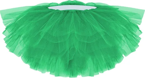 Vista 4 de Tutús para mujeres, faldas de tul tutú para adultos, disfraces para mujeres, 5 capas, faldas tutú para niñas, adolescentes, Halloween, ballet