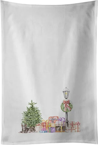 Vista 55 de Caroline's Treasures CK8100WTKT - Juego de 2 toallas de cocina con diseño de bulldog francés con diseño de país de las maravillas navideñas