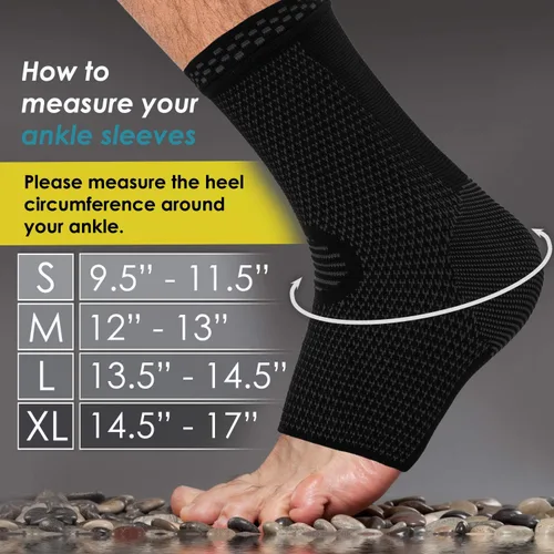 Vista 4 de POWERLIX Legs Orthopedic Brace Compression Support Sleeve (Pair) for Swelling, Sprain, Plantar Fasciitis, Arthritis, Tendinitis