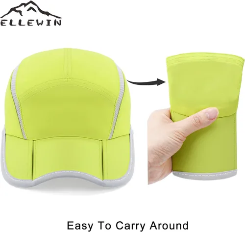 Vista 46 de ELLEWIN Gorra de béisbol unisex UPF 50 sin estructura, con pico grande y plegable