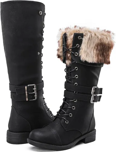 Vista 2 de Globalwin. - Botas de combate hasta la rodilla para mujer.