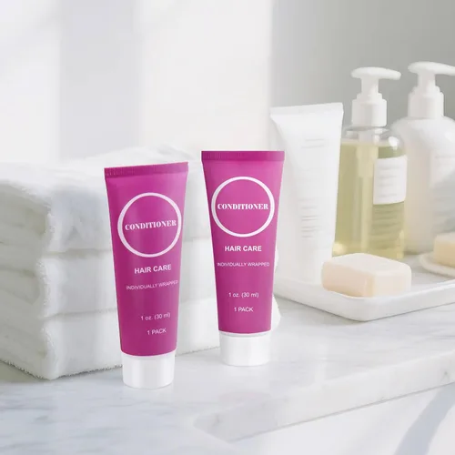 Vista 3 de Acondicionador de tamaño de viaje a granel, mini muestra de cabello envuelta individualmente, acondicionador pequeño para hombres y mujeres