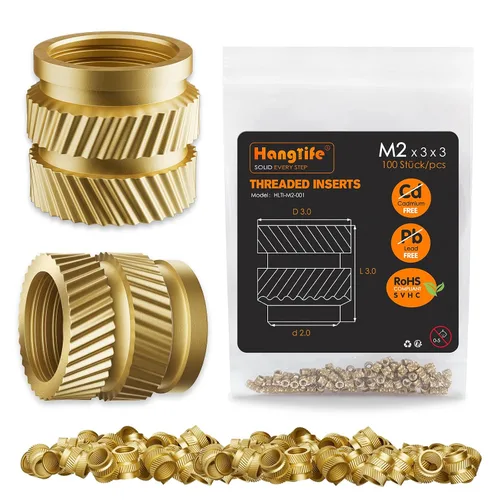Vista 8 de HANGLIFE Inserciones Roscadas de Conjunto de Calor, Caja de Surtido M2 M2.5 M3 M4 M5 M6 (345 Piezas) Inserción de Conjunto de Calor para Componentes