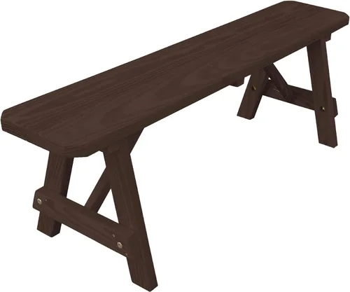 Vista 48 de Furniture Barn USA Banco tradicional de pino tratado a presión de 2 pies, tinte de cedro