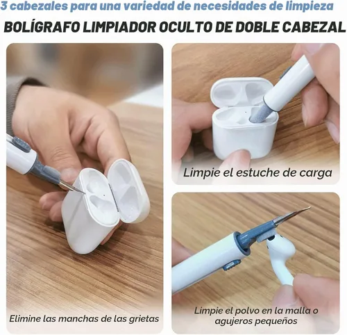 Vista 3 de Funda Protectora para AirPods 1/2, viene con kit de limpieza, funda protectora de silicona suave con hebilla, compatible con estuche de carga