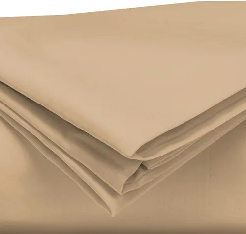Vista 2 de AB Lifestyles Par de fundas de almohada tamaño estándar camello 21x30 100% algodón