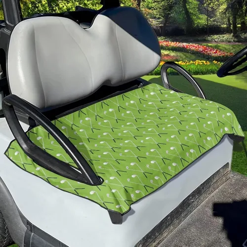 Vista 29 de Fundas de asiento de carrito de golf, lavables para carrito de golf, manta de toalla para carrito de golf, club, coche, fácil de instalar, funda