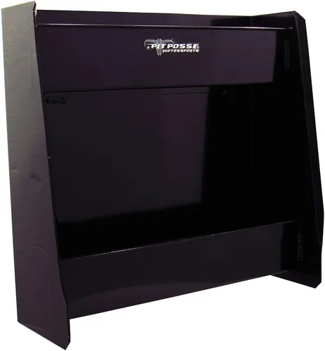 Vista 3 de Pit Posse 604Bk Black Junior Variety Shelf Storage Aluminum Cabinet Enclosed Cargo Race Trailer Shop Garage Accessory-Made in USA