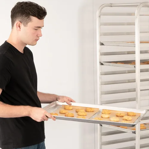 Vista 3 de HARDURA - Bandeja de aluminio para hornear de 18 pulgadas de largo x 13 pulgadas de ancho x 1 pulgadas de alto, 12 paquetes, para horno en panadería