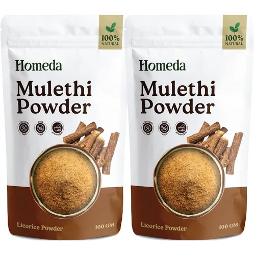 Vista 10 de Polvo orgánico de raíz de regaliz (3.5 oz - 100 g), polvo de mulethi orgánico para cara, extracto orgánico puro de Regaliz Raiz para la piel