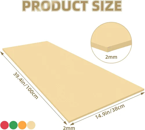 Vista 2 de biguphate Rollo de espuma EVA, 0.079 in beige, 15"x39" espuma artesanal