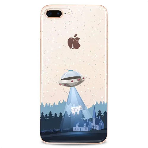 Vista 6 de Funda de poliuretano termoplástico compatible con iPhone 16e 15 14 13 12 11 Pro Max Plus Mini Xs Xr X 8 7 6 5 SE Spaceship Alien Outer Space Slim