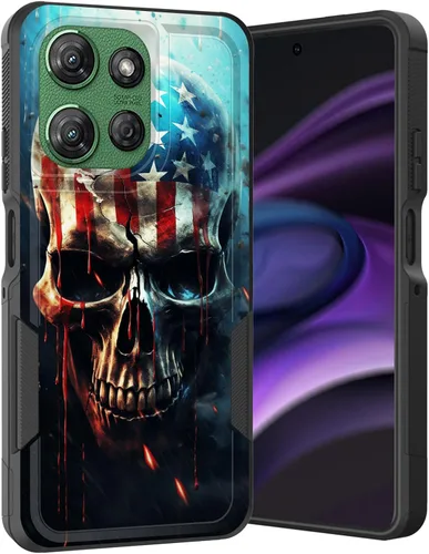 Vista 190 de para Moto G Play 4G 2024, funda de dos capas híbrida resistente y a prueba de golpes, PC duro + silicona suave protectora para Motorola Moto G Play