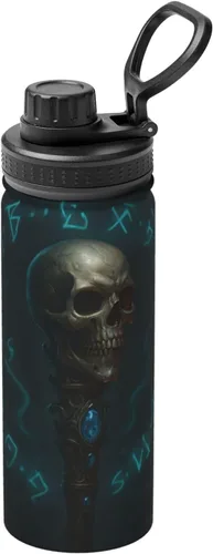 Vista 16 de Scarlet Eye Printed Insulated Water Bottle, 18oz Stainless Steel Funny Travel Mug, Leakproof Hot & Cold for Sports, Gym, Hiking