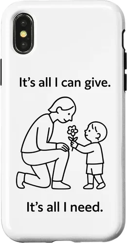 Vista 5 de Child Giving Flower to Parent Minimal Symbolic Love Design Case for iPhone 16