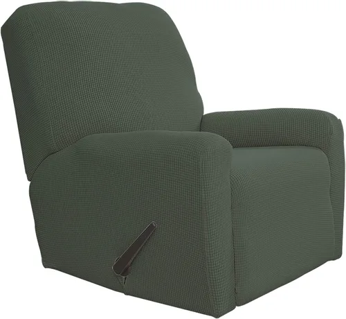 Vista 120 de Easy-Going Funda Elástica para Sofá Reclinable Cobertor de Sofá 4 Piezas Protector de Muebles Sofá Suave con Fondo Elástico Poliéster Spandex Tela