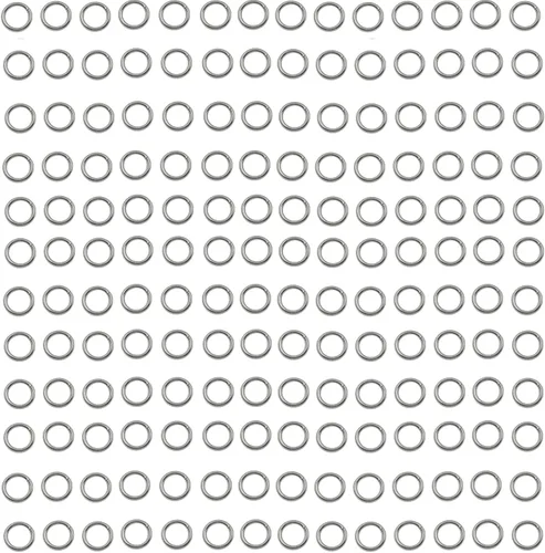 Vista 6 de 1000 anillos de acero inoxidable de 0.118 pulgadas (0.118 in) para hacer joyas, collares, pulseras, aretes, llavero, manualidades