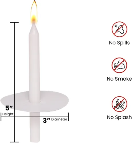 Vista 7 de Spell Candles - Juego de 20 velas religiosas para iglesia con protectores Ideal para vigilias, oraciones, bendiciones, servicios devocionales a