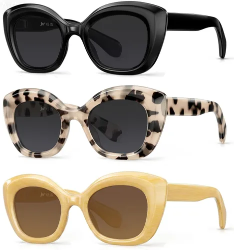 Vista 11 de JM Gafas de lectura con ojo de gato para mujer, lectores de computadora con bloqueo de luz azul con bisagra de resorte Spring Hinge,One Piece Nose