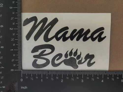 Vista 8 de Paquete de calcomanías de Mama Bear: flecha, cachorros, caminando, garra (negro, pequeño 4 pulgadas)