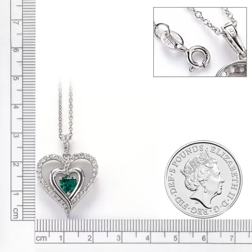 Vista 6 de supermodel Cross Birthstone Necklace for Women 925 Sterling Silver Birthstone Heart Pendant Necklace Jewelry Birthday Gifts for Girls Mom Daughter