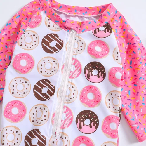 Vista 24 de MERSARIPHY Traje de baño de una pieza para niña pequeña, traje de baño de manga larga, traje de baño para niñas