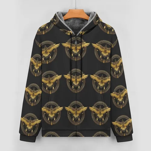 Vista 6 de Viking - Sudadera con capucha de forro polar, impresión 3D, con cremallera