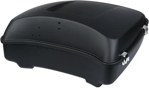 Vista 7 de XFMT Maleta negra mate cortada de 10.7 pulgadas con pestillo para Harley Trunk Touring Road King Street Glide Road Glide Electra Glide 2014-2025