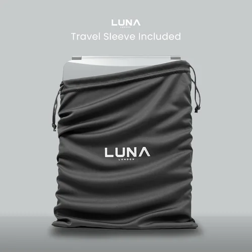 Vista 4 de LUNA London Eclipse LED Lighted Travel Vanity Makeup Mirror 3 Colour Light, Compact, Portable, Lighted, Rechargeable, Illuminated Mirror Perfect
