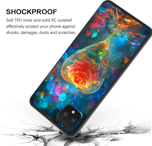 Vista 515 de Funda delgada para Google Pixel 4 XL, funda delgada de silicona de TPU suave a prueba de golpes para Google Pixel 4 XL, astronauta Galaxy