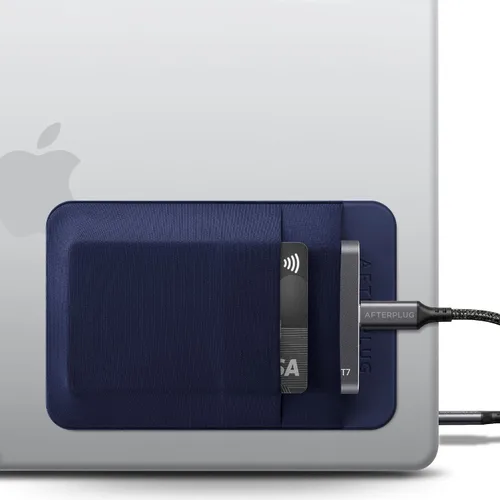 Vista 24 de Soporte para SSD y disco duro de 2 bolsillos para laptop, adhesivo reutilizable, funda de bolsillo adhesiva para SSD portátil externo, disco duro