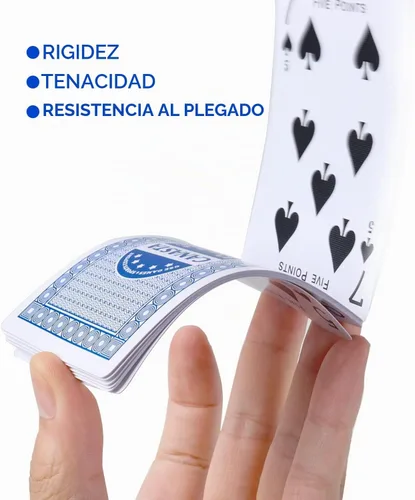 Vista 3 de GSE Juego de cartas Canasta azul de 2 barajas con bandeja giratoria Tarjetas y bandeja azules