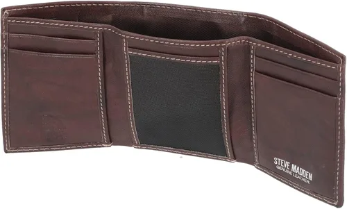 Vista 3 de Steve Madden Men's RFID Trifold Wallet with Id Window