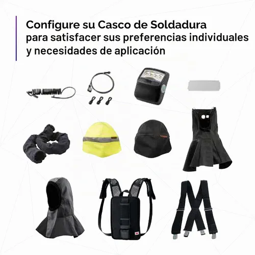 Vista 10 de Casco de soldadura 3M Speedglas G5-01 y conjunto PAPR Adflo de alta altitud, sin ADF, resistente con visera abatible, diseño compacto con suspensión