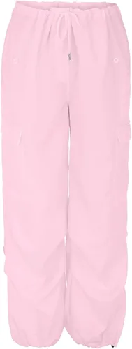 Vista 3 de Pantalones cargo para mujer, holgados, tiro alto, Y2K, paracaídas, pierna ancha, rectos, pantalones deportivos a la moda, talla grande, ropa