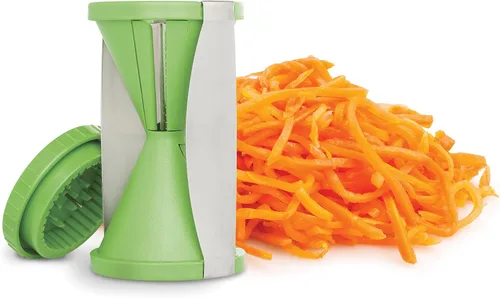 Vista 5 de HIC Kitchen Rebanadora de verduras en espiral, cuchillas de acero inoxidable 18/8, juego de 2